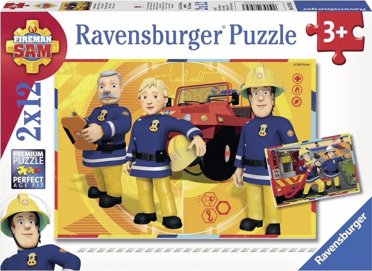Ravensburger - Fireman Sam: Sam at Work 2x12 pièces