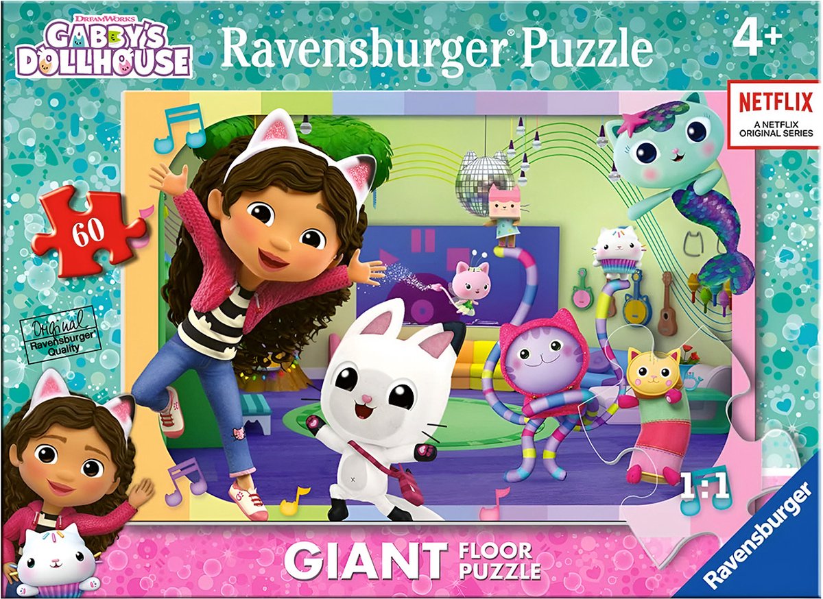 Ravensburger, puzzle maison de poupée Gabby 60 pièces, multicolore
