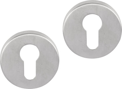 Rosace cylindrique Differnz - chrome mat - acier inoxydable - - essence ronde 53x10mm chrome mat