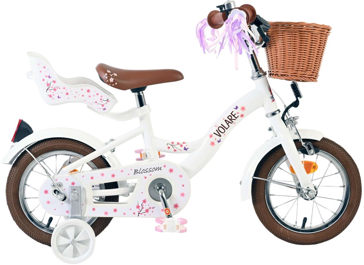 Volare Blossom Children's Bike Girls 12 pouces blancs