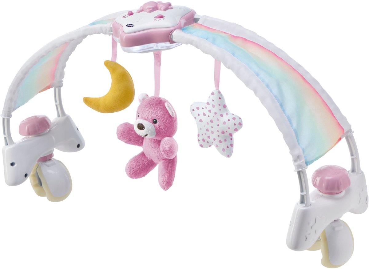 Chicco arc-en-ciel ciel - arche de lit rose