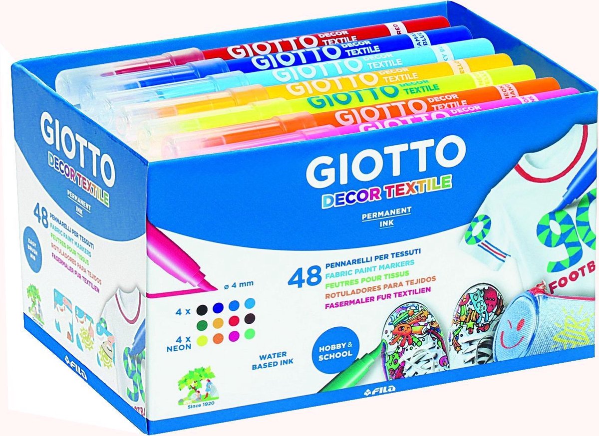 Pack scolaire Giotto de 48 textiles déco