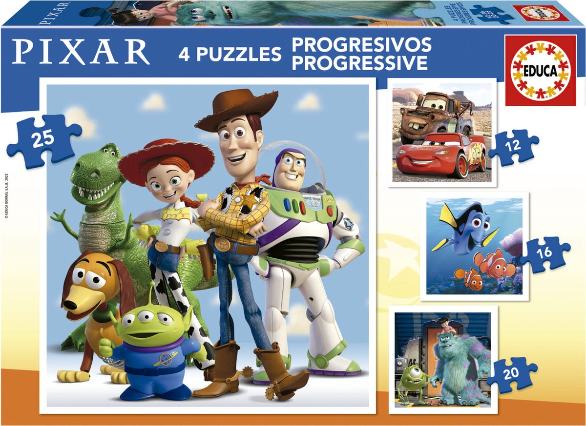 Educa - 4 énigmes progressives - Disney Pixar