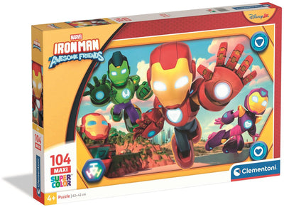 Clementoni - puzzle enfant - 104 pièces - Ironman et ses super amis - à partir de 4 ans