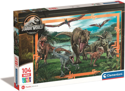 Clementoni Jigsaw Puzzle Super Color Maxi Jurassic World, 104st.