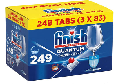 Tablettes pour lave-vaisselle Finish Quantum Infinity Shine - 3 x 83 = 249 capsules - Pack économique