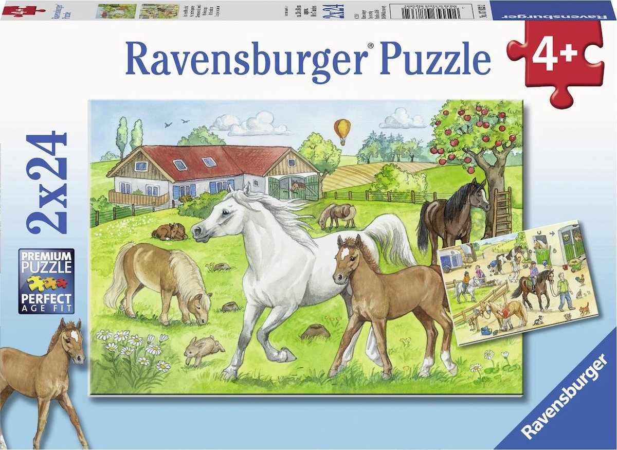 Puzzle Ravensburger au manège - 2x24 pièces - puzzle pour enfants
