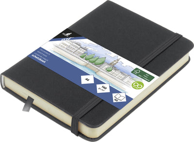 Carnet de croquis Kangaro - a6 - gris froid - couverture rigide en pu - avec élastique et ruban de lecture - k-861215