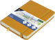 Carnet de croquis Kangaro - a6 - jaune ocre - couverture rigide en pu - avec élastique et ruban - k-861211