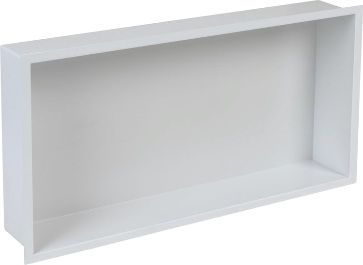 Niche encastrable pour boîte de réception Plieger - avec bride - acier inoxydable - 60x30x7,5 cm - blanc