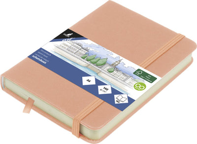 Carnet de croquis Kangaro a6 - vieux rose - couverture rigide en pu - avec élastique et ruban - carnet de croquis - carnets de croquis - k-861212