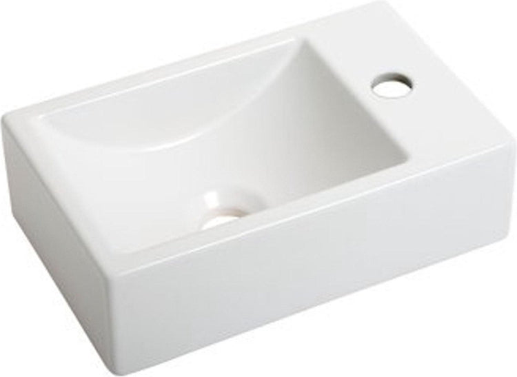 Plieger fontaine houston 37x23cm 1 trou robinetterie à droite blanc mat