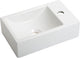 Plieger fontaine houston 37x23cm 1 trou robinetterie à droite blanc mat