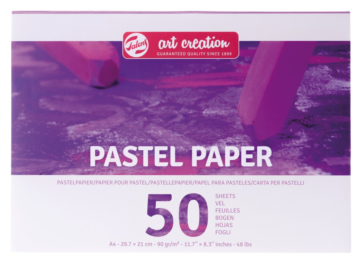 Talens art création papier pastel 90gr a4 violet | 3 pièces