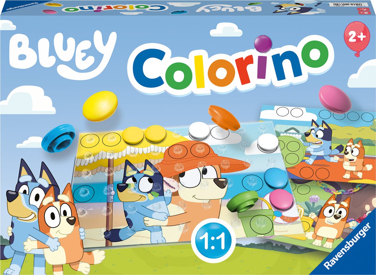 Jeu de l'enfant colorino bleu