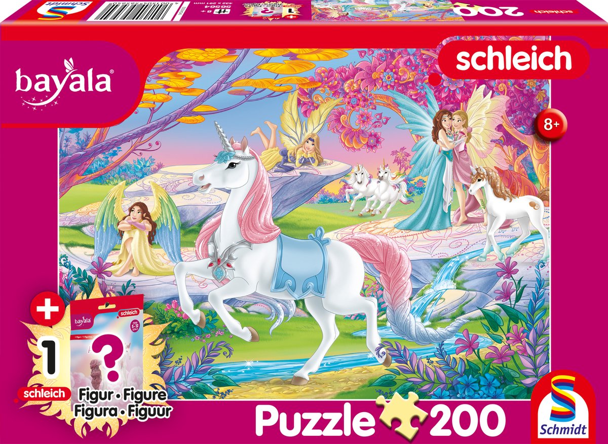 Schmidt - puzzle - elfes enchanteurs bayala - schleich - 200 pièces + figurine originale - enfants - à partir de 8 ans