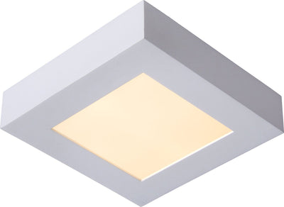 Lucide brice-led - plafonnier (plafonnier) salle de bain - led dimmable - 1x15w 3000k - ip44 - blanc