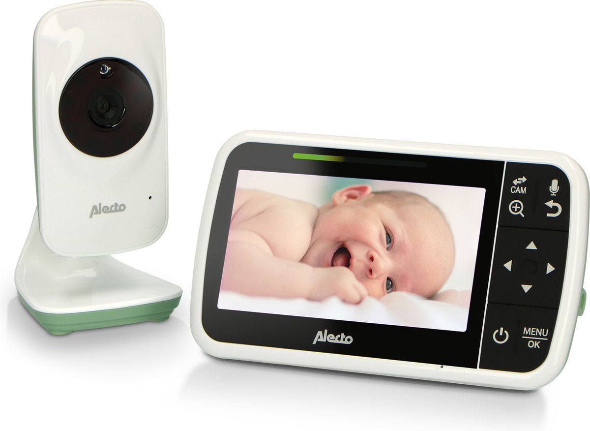 Alecto dvm149gn - babyphone avec caméra - affichage de la température - blanc vert