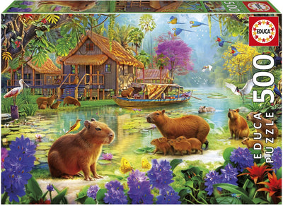 Educa - puzzle - village capybara - 500 pièces - puzzle