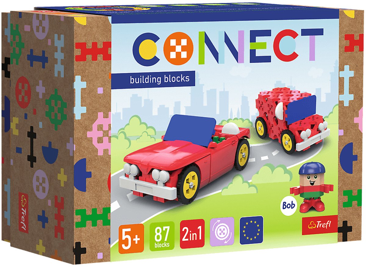 Trefl voiture jouet cabriolet fourgon de livraison FSC mix durable.