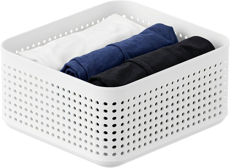 Organisateur de garde-robe Rotho wop - panier m - blanc