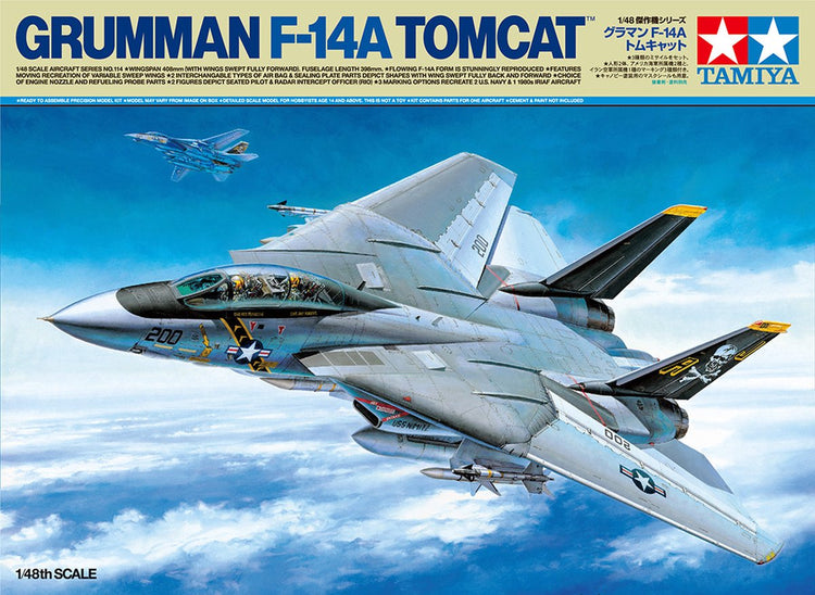 Tamiya maquette véhicule militaire - 61114 grumman f-14a tomcat plastique - 1:48 - modélisme