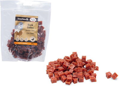 Beeztees friandises savoureuses cubes de canard - snacks pour chien - biscuits pour chien - friandises pour chien - 400 grammes
