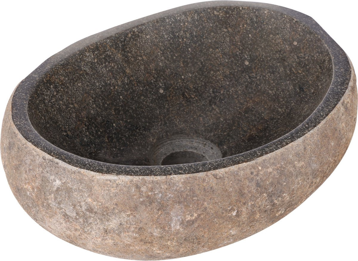 Lavabo Differnz Lombok - 40x50cm - gris pierre de rivière