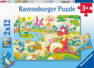 Ravensburger Lievelingdinos Puzzle, 2x12st.