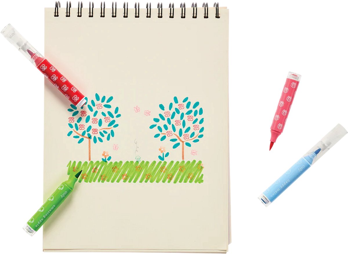 Ooly - stampables - tampons double face et stylos pinceaux - 18 pièces