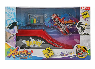 TOI-TOYS FingerKateboard ou vélo avec Skatebaan