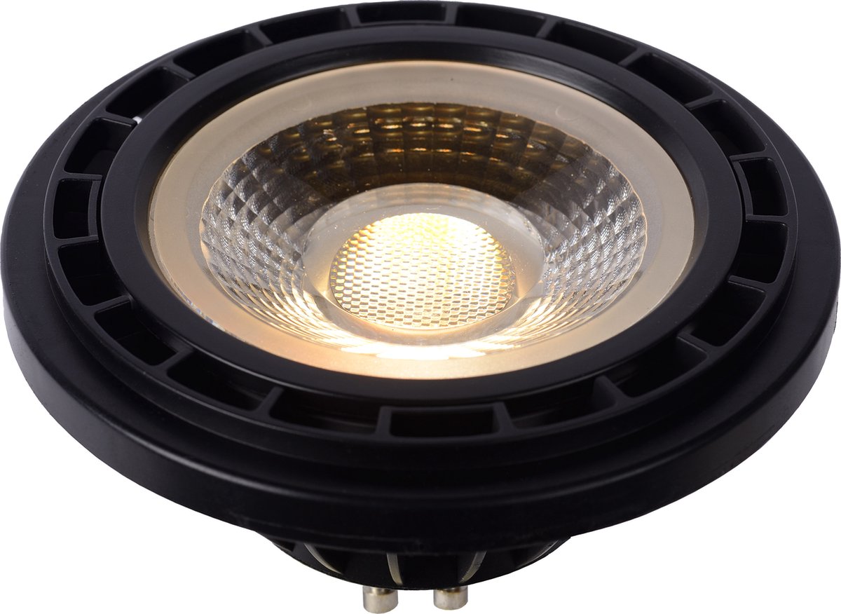 Lucide es111 - lampe led - ø 11 cm - led dim to warm - gu10 - 1x12w 2200k 3000k - noir