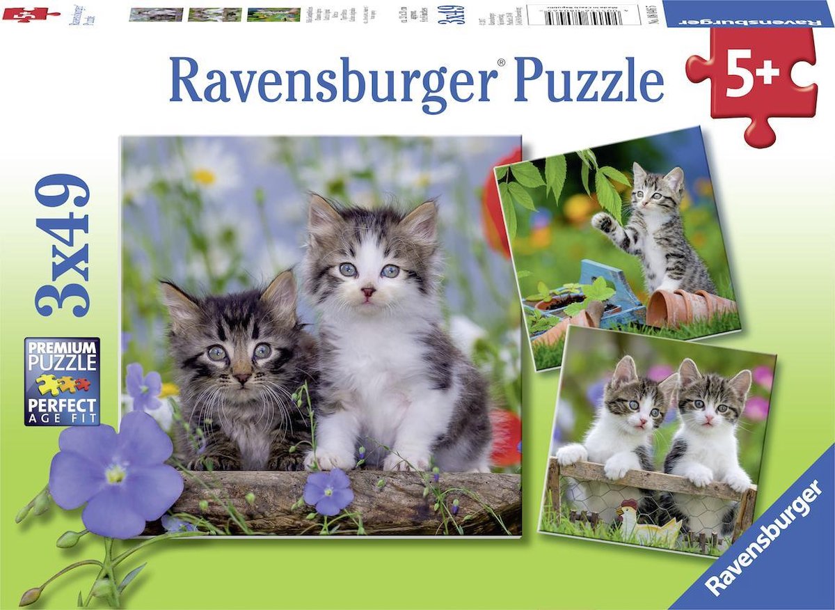 Ravensburger Puzzle Puzzle Young Kittens, 3x49st.