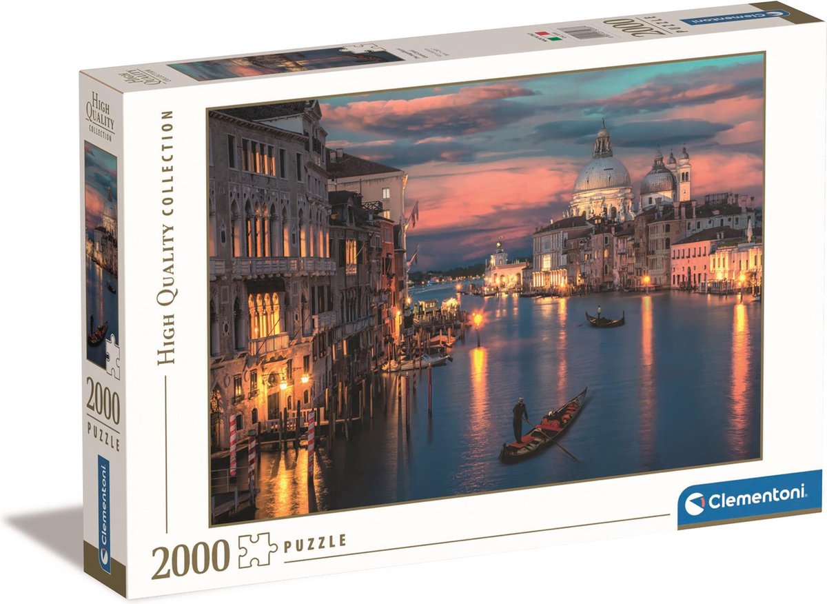 Clementoni - puzzle - 2000 pièces - le magnifique grand canal - puzzle pour adultes - collection de haute qualité
