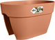 Elho vibia campana flower bridge 40 - jardinière pour balustrade de balcon - 100% plastique recyclé - ø 39,0 x h 22,0 cm - terra