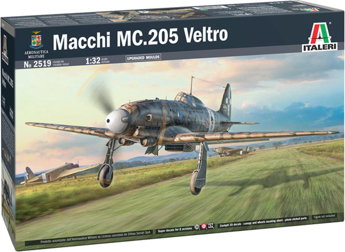 Italeri maquette avion - 2519 macchi c.205 veltro - hélice avion plastique - 1:32 - modélisme