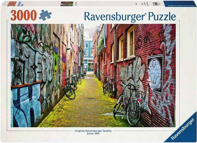 Puzzle de puzzle de la rue Ravensburger à Amsterdam, 3000st.