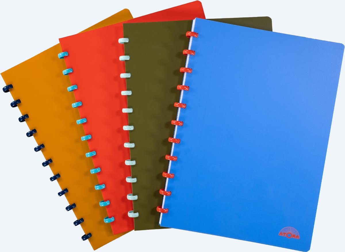 Carnet Atoma nature, pi a4, 144 pages, ligné, couleurs assorties