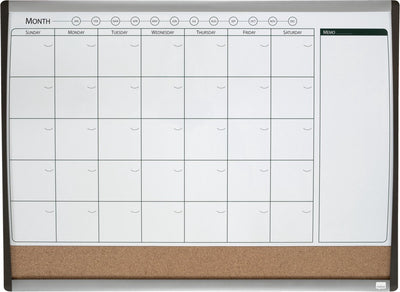 Agenda mensuel Nobo - 58,5 x 43,0 cm - avec aimant, marqueur et gomme