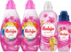 Robijn match parfait - sensation rose - 4 pièces - 2x détergent + 1 assouplissant + 1 parfum de lessive - pack économique