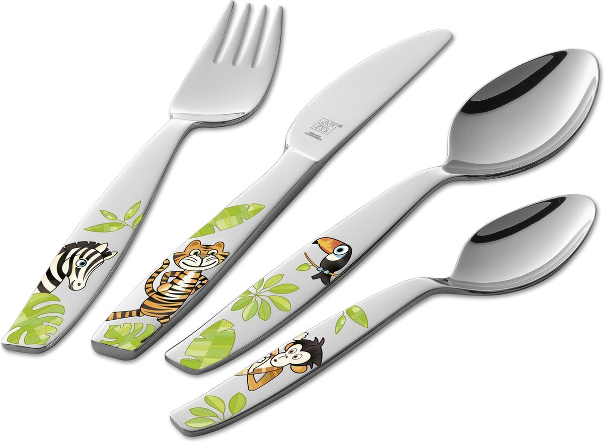 Couverts pour enfants Zwilling jungle - 4 pièces