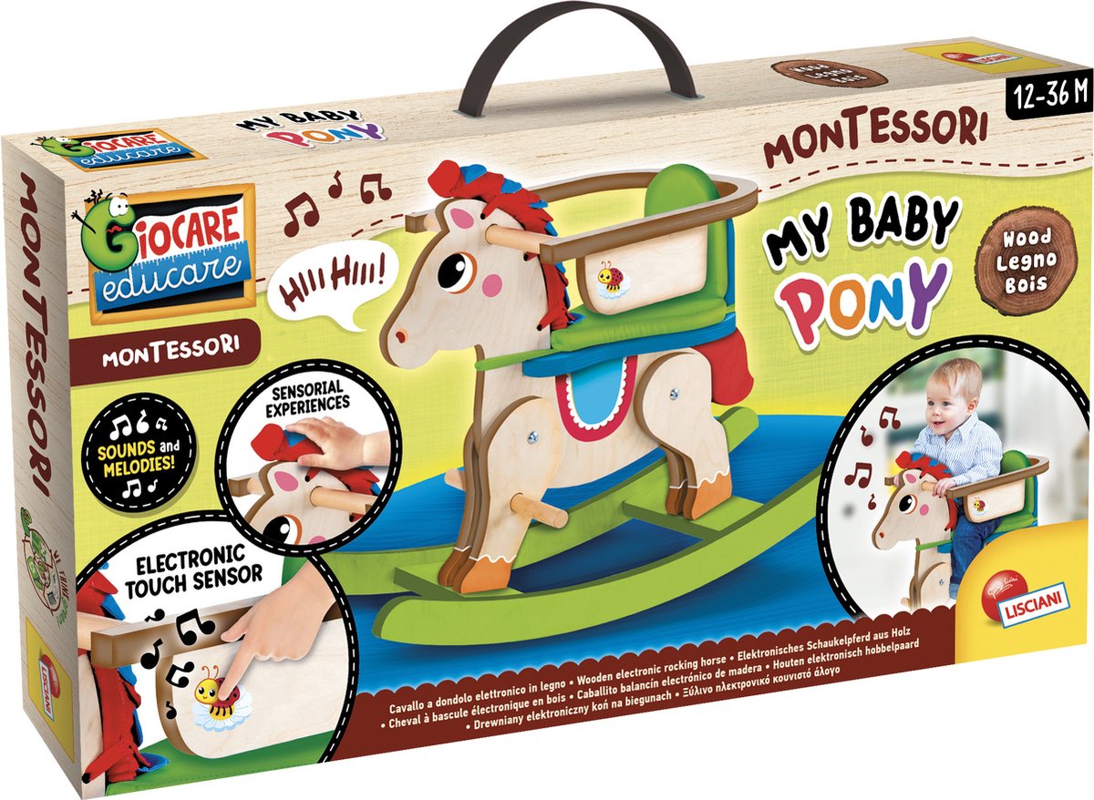 Lisciani montessori bébé bois mon bébé poney