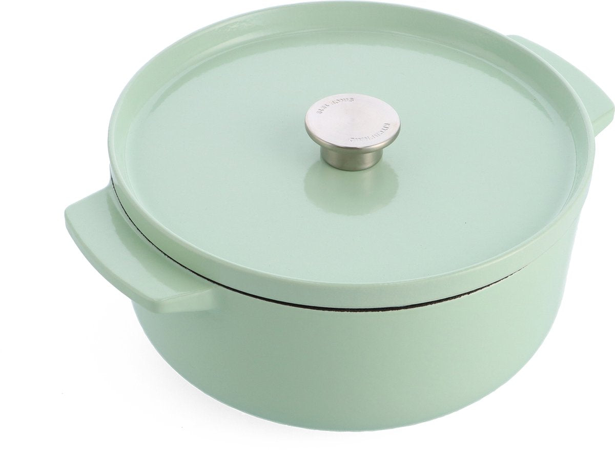 Poêle émaillée Kitchenaid 26 cm - vert pistache - édition limitée