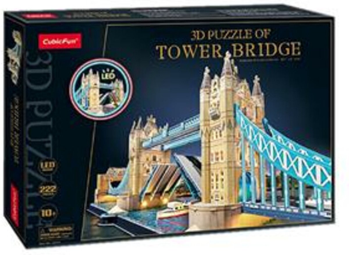 Fun cubic Fun Fun 3d Puzzle Tower Bridge + LEDLING 222 PIÈCES