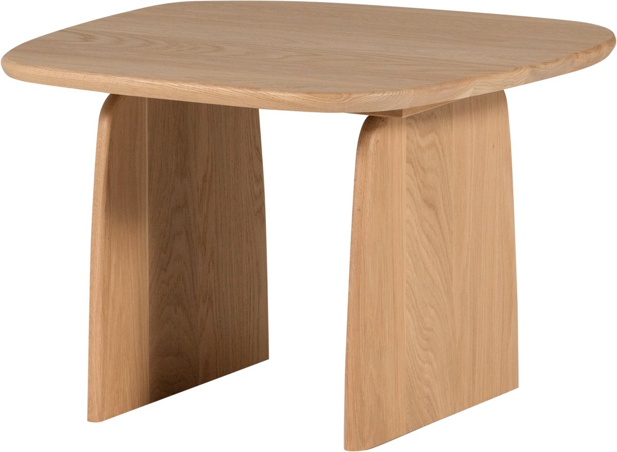 Table basse tablo Woood 60 cm - chêne - transparent - 40x59x59