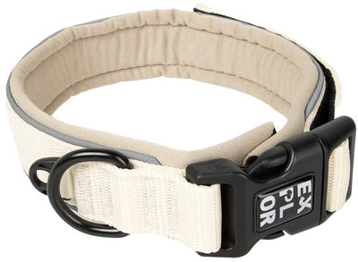 Explor duvoplus collier coupe ultime confortable et tendance pour chiens s-34-38 cm blanc antique