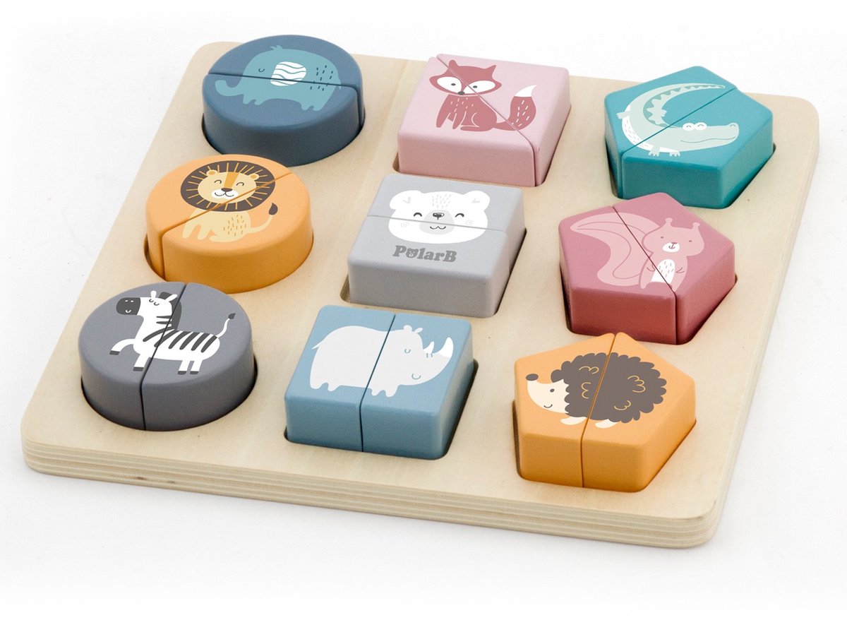Puzzle en forme de b polaire Polarb - animaux sauvages.