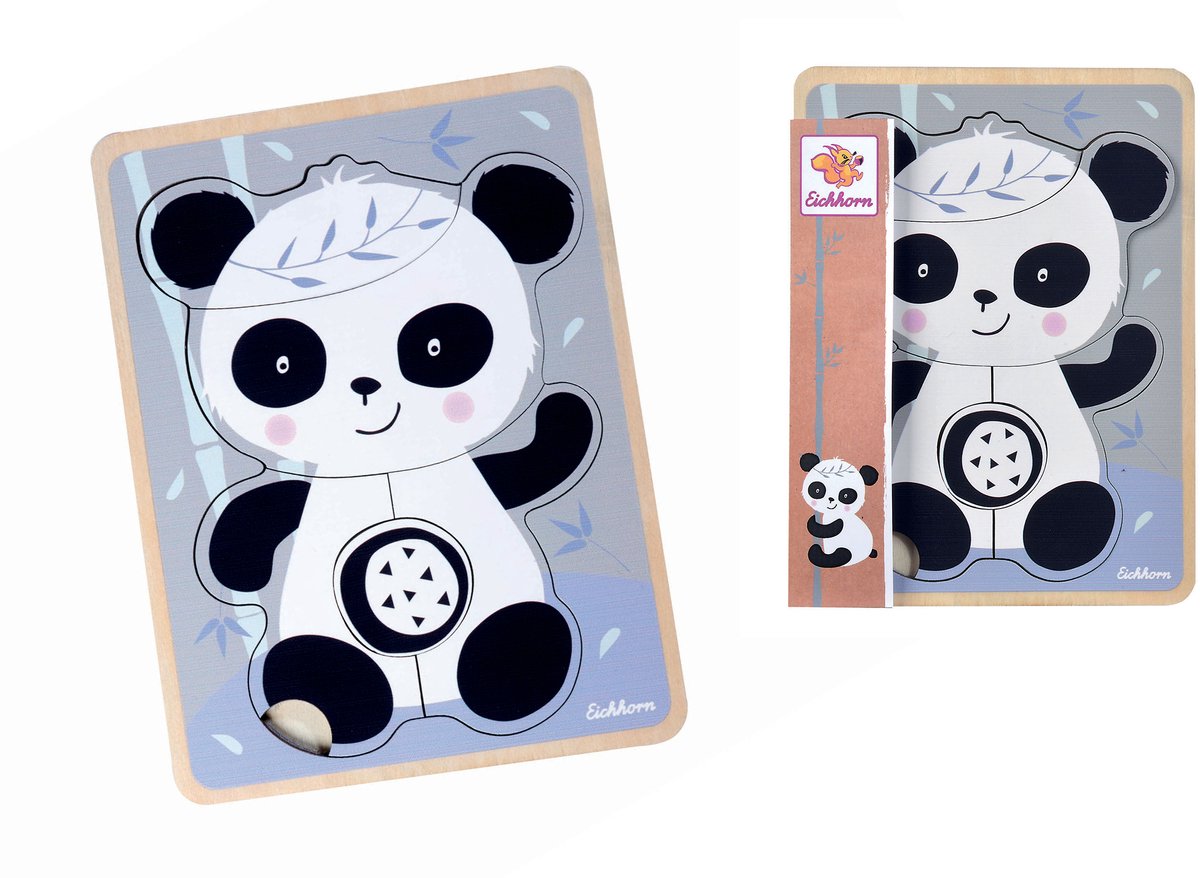 Eichhorn houten forme puzzle panda 5st.