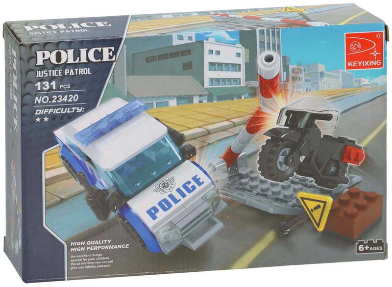 Jeu de construction barrage routier de la police - 127 pièces.