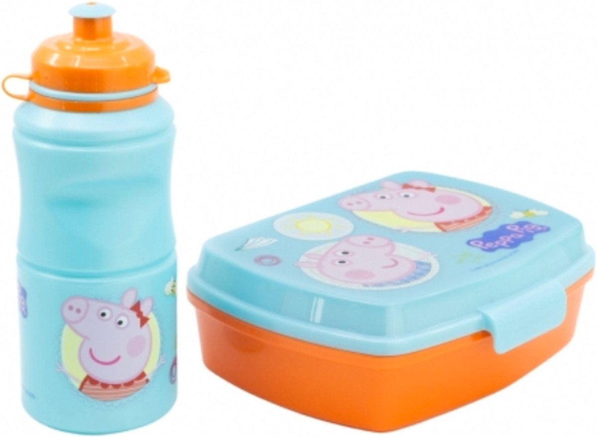 Stockage Peppa Pig Gobelet + Boîte à Lunch Poubelle à Lunch